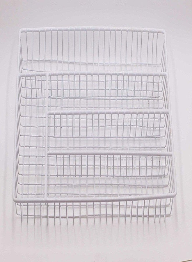 INDIAN DECOR 28970 Stainless Steel Large Cutlery Tray 36 x 26 cm (White, 36 x 26 cm) - Image 3